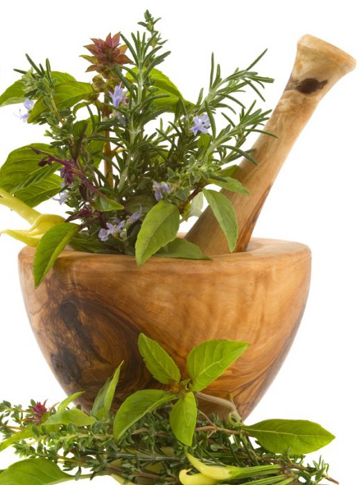 Alternative Medicine herbs in a bowl e1598167657412