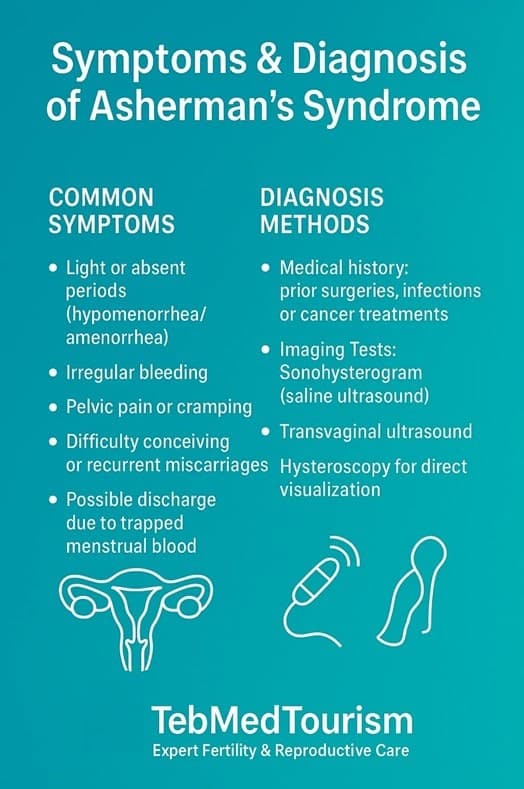 Asherman's syndrome is associated with a wide range of symptoms.