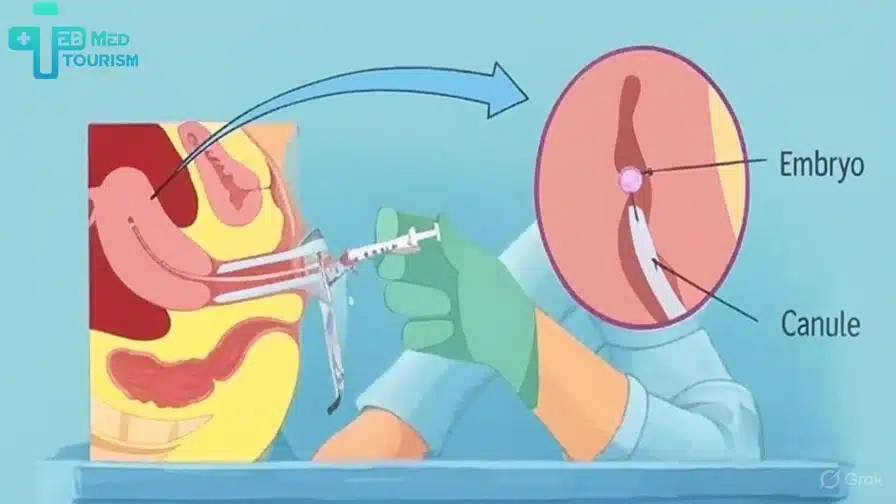 On the morning of the planned frozen embryo transfer, embryos are thawed, just like in natural cycle FET.