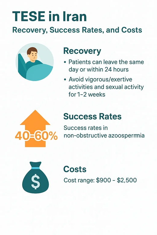 Important points in TESE recovery in Iran
