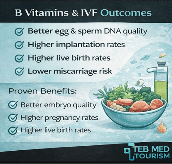What effect does vitamin B9 have on the IVF diet?