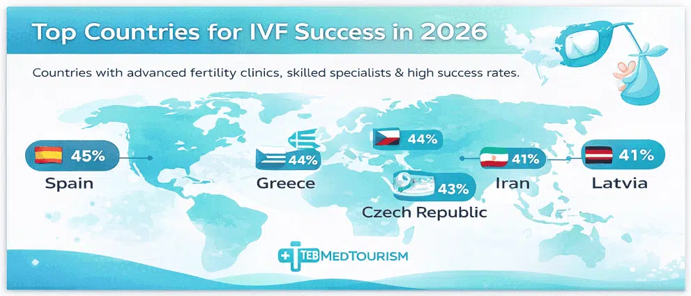IVF success rates vary in different countries.