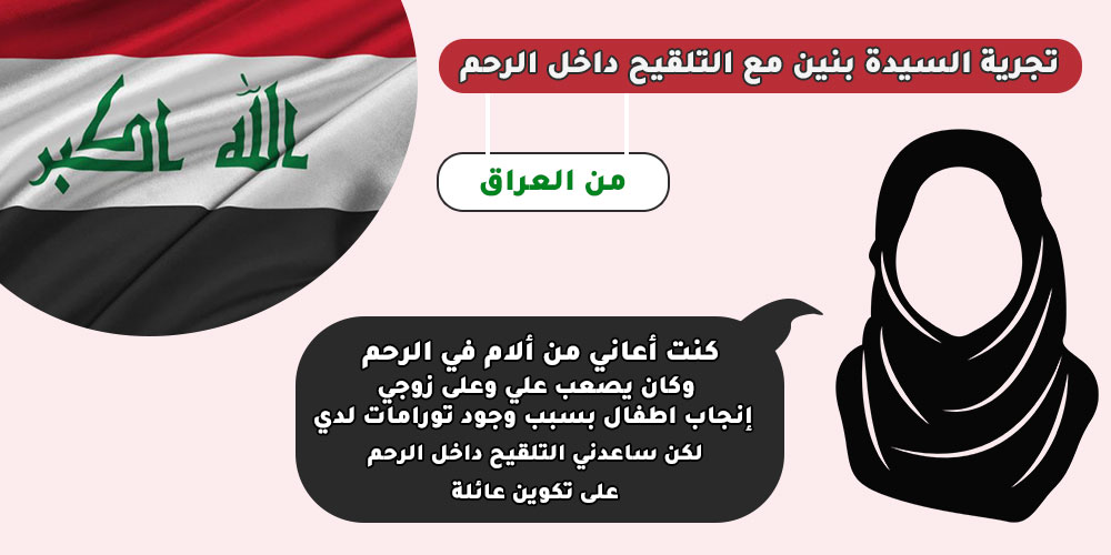تجربة السيدة بنين من العراق مع التلقيح داخل الرحم