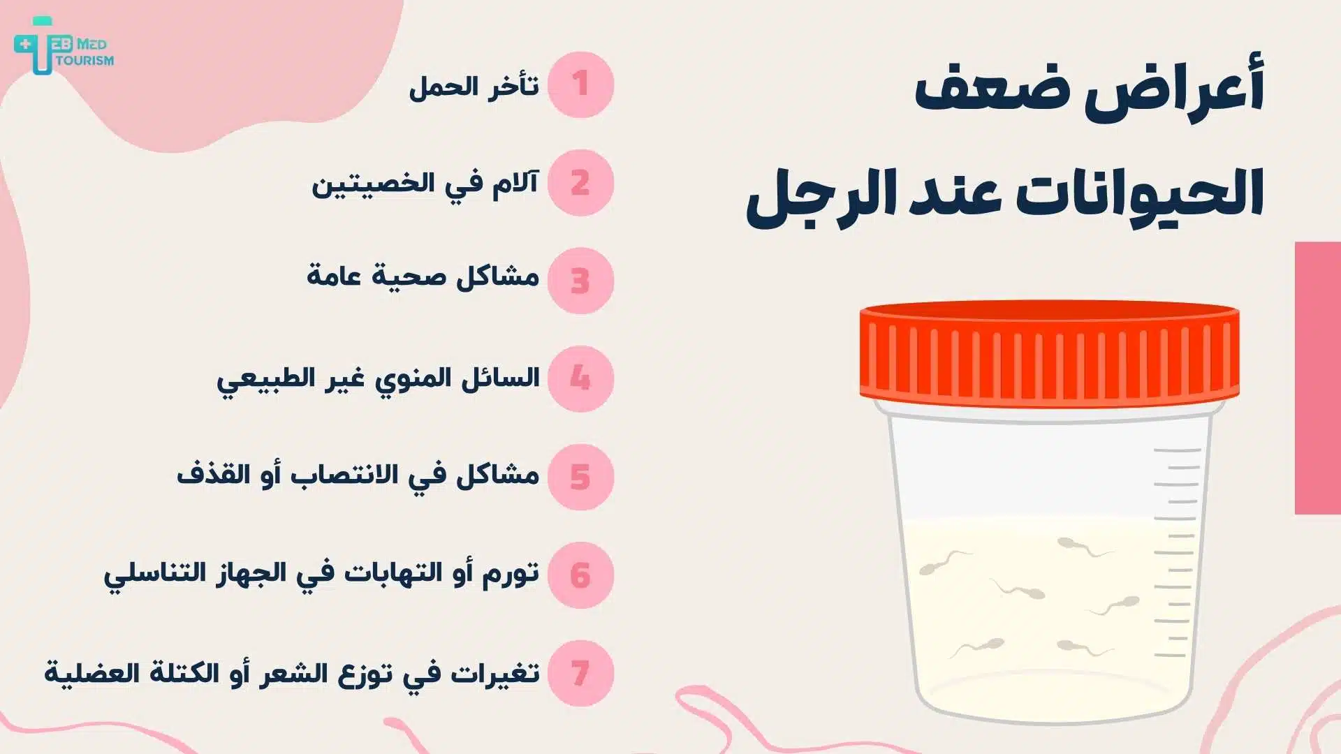 أعراض ضعف الحيوانات عند الرجل